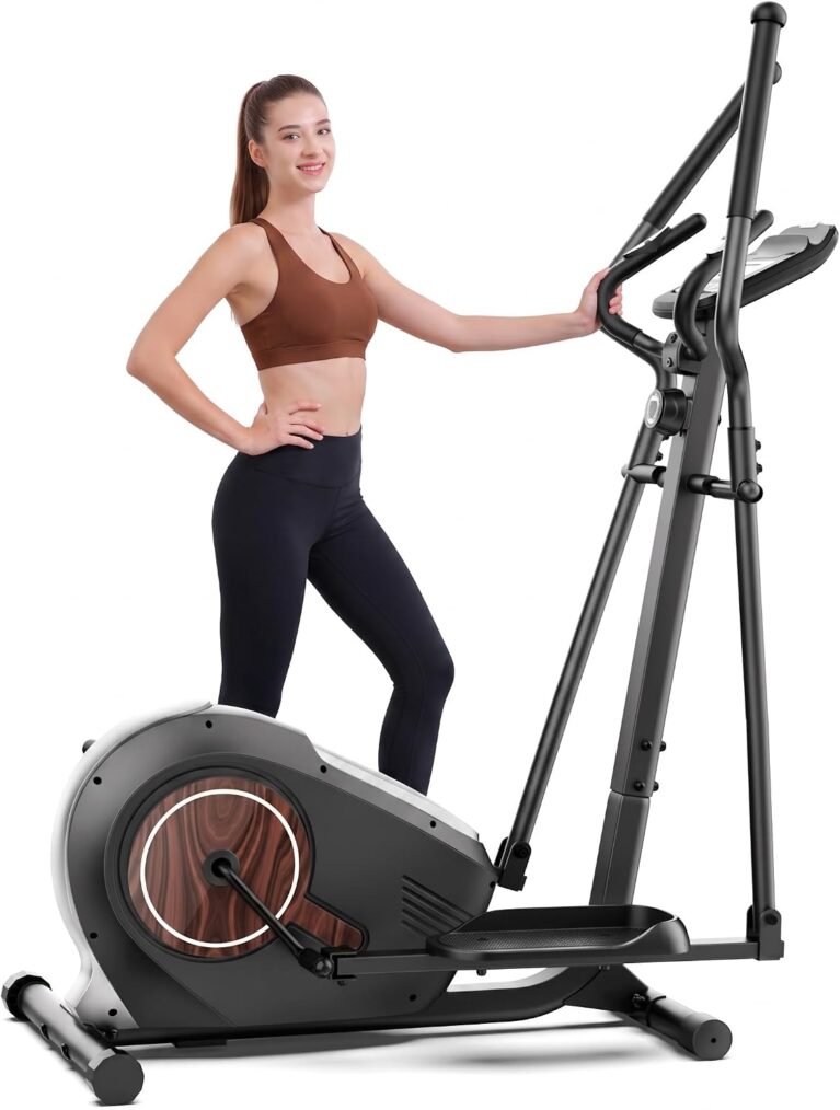 ANCHEER Elliptical Exercise Machine with 15.5" Stride, 500 LBS, Ultra-Quiet