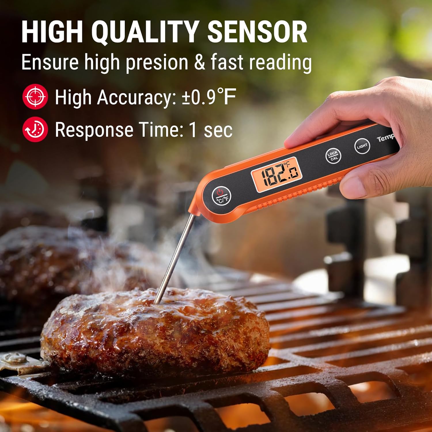 TempPro TempSwift 1 Sec Meat Thermometer Digital for Kitchen Cooking Food - Image 3