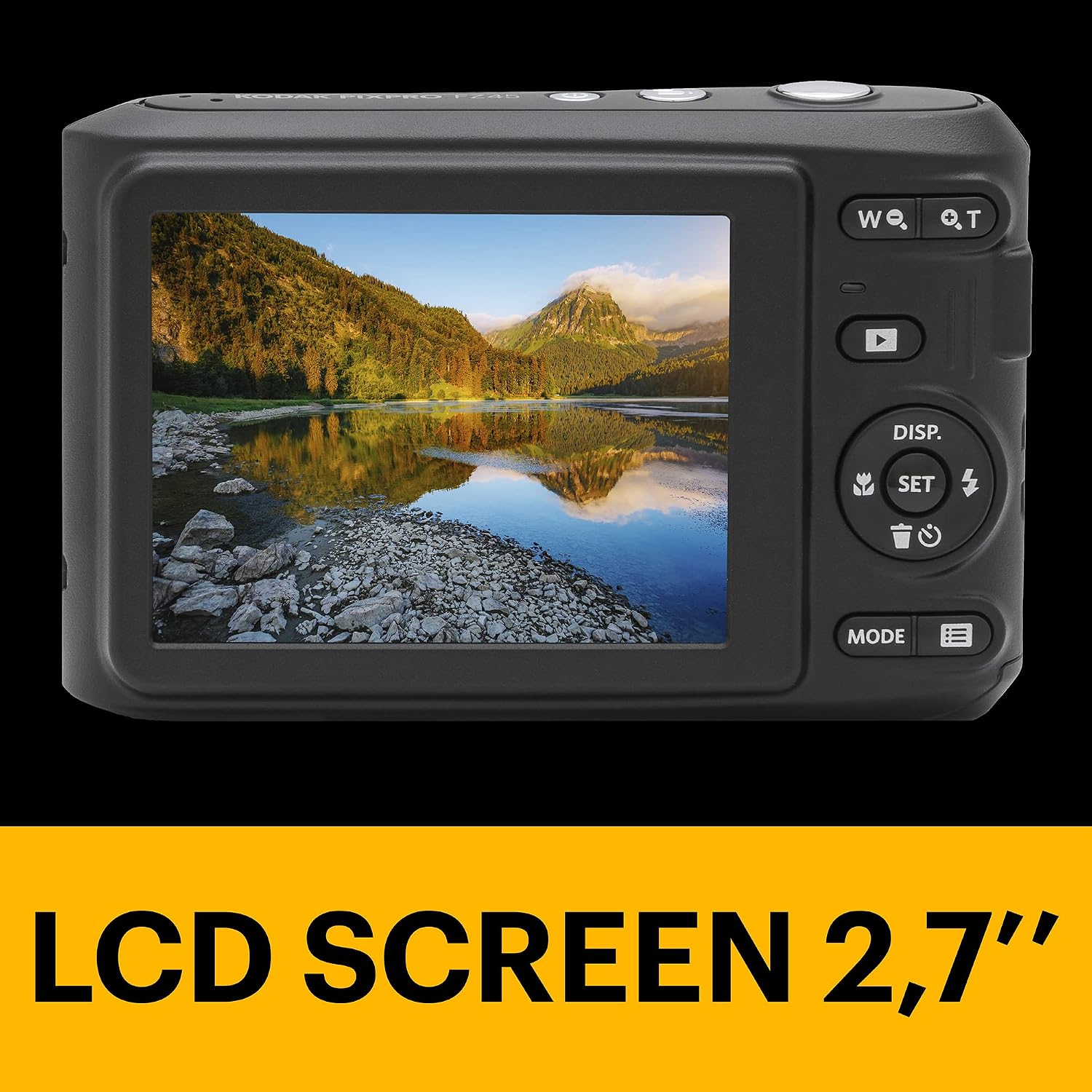 KODAK PIXPRO FZ45 16MP Compact Digital Camera, 4X Optical Zoom, AA, Black - Image 5