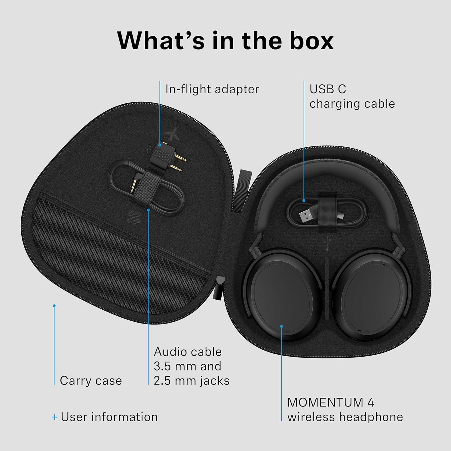 Sennheiser Momentum 4 Wireless Headphones, ANC, 60 Hr Battery, Black/Copper - Image 8