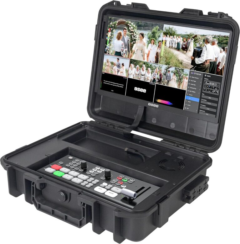 Osee GoStream Duet Kit All in One Pro Live Streaming Multi-Camera Video Mixer Switcher Recorder Player Kit 4 HDMI&SDI in USB-C I/O with 14 Inch Monitor Built-in DC-to-Type C Cable NDI(Free Activated)