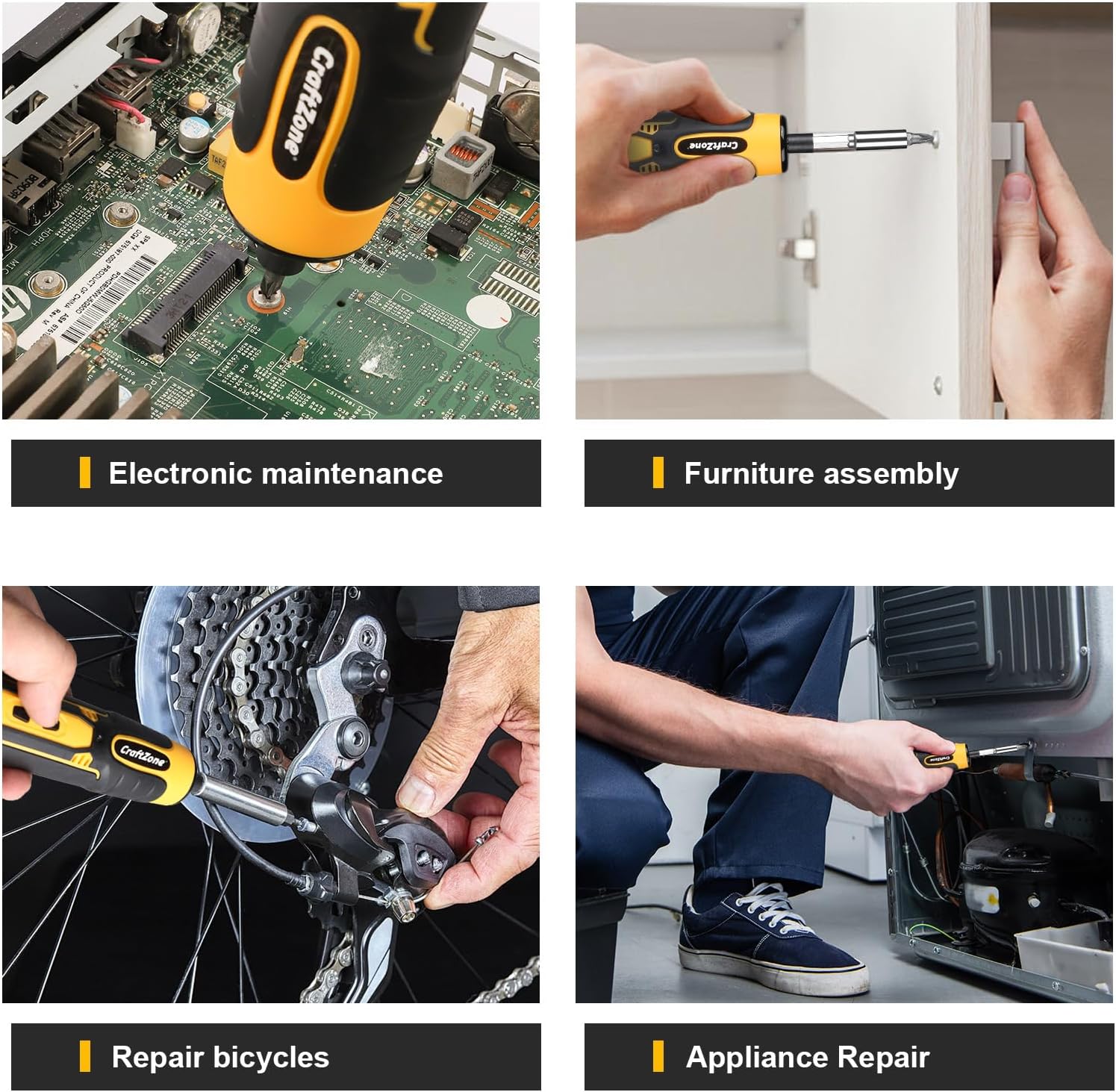 Rechargeable Cordless Electric Screwdriver, 28‑Piece Bit Set - Image 2