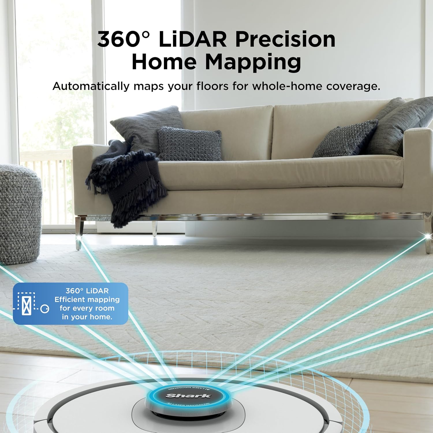 Shark AV2511AE AI Ultra Robot Vacuum, Black/Silver, Carpet and Hard Floor - Image 5