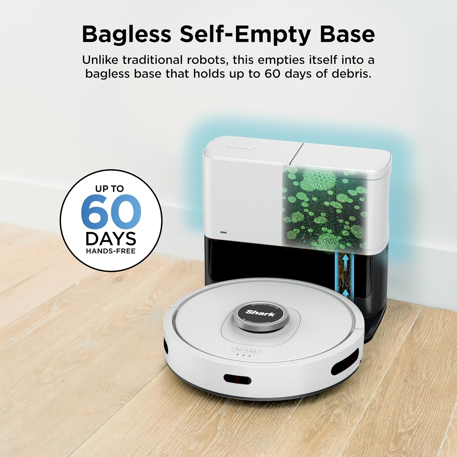 Shark AV2511AE AI Ultra Robot Vacuum, Black/Silver, Carpet and Hard Floor - Image 3