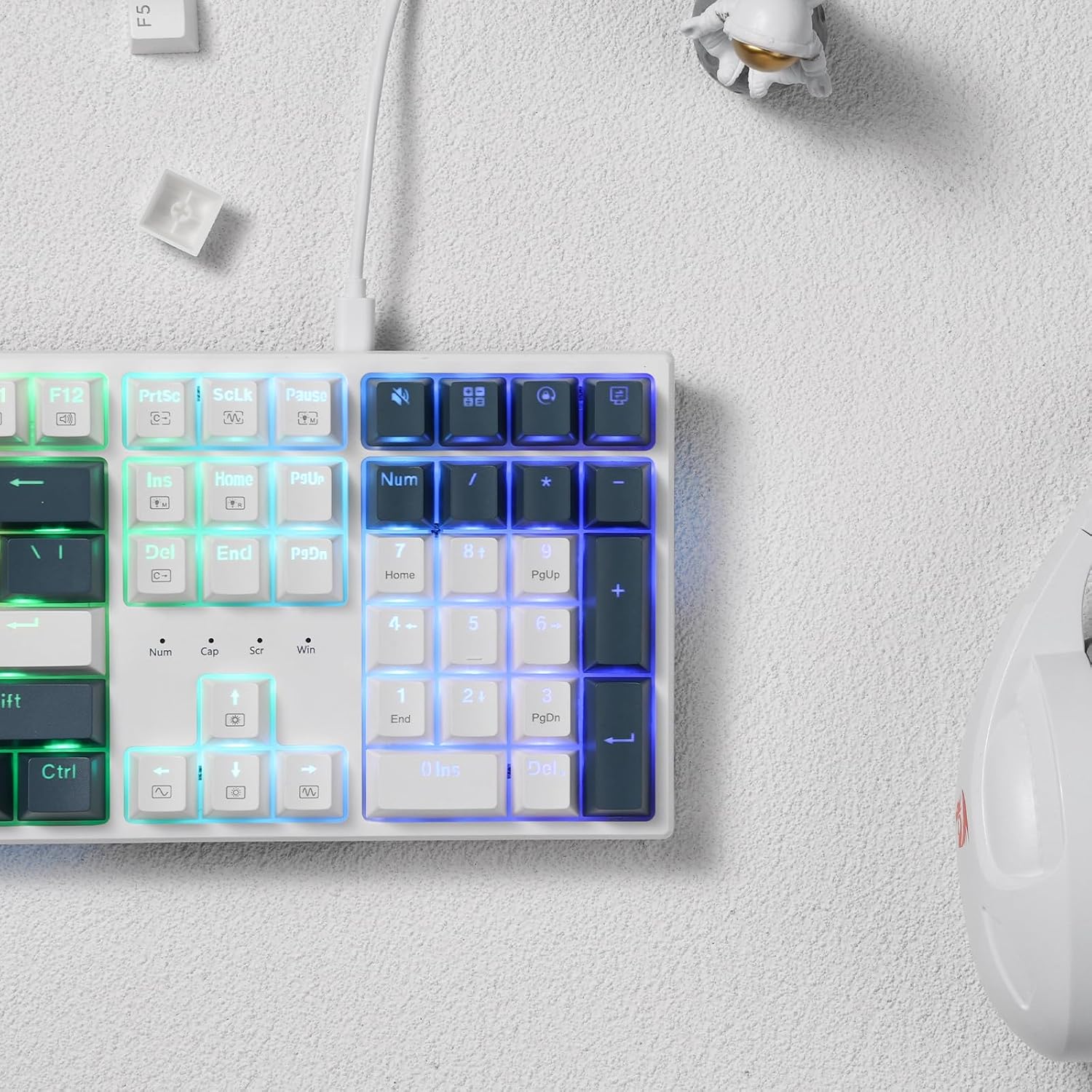 Redragon K668 108-Key Hot-Swap Wired RGB Gaming Keyboard, Extra 4 Hotkeys - Image 8