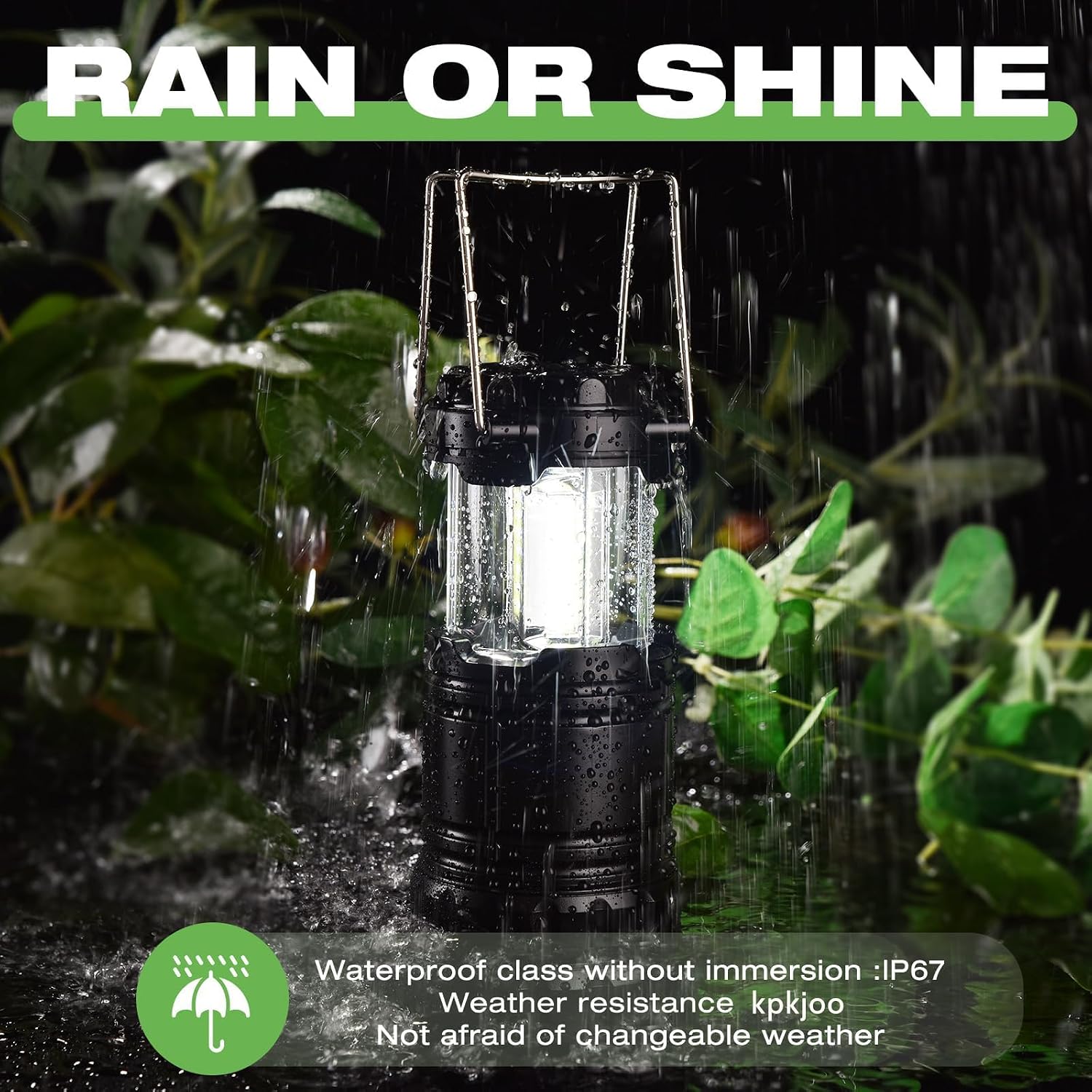 KPKJOO Lantern Collapsible Camping Light, Battery Operated Lanterns LED Super Bright for Power Outages Indoor Emergency Outdoor Camping Hiking Kit (4, COB) - Image 3