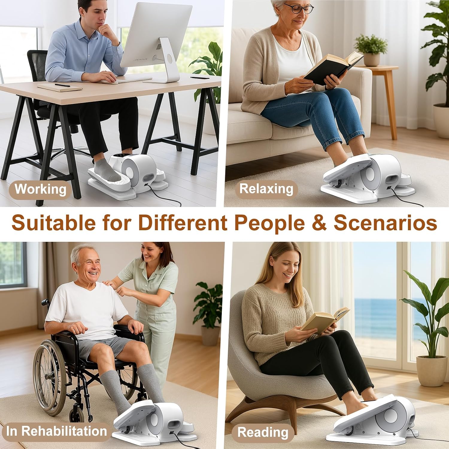 Under Desk Elliptical for Office Pedal Exerciser Electric 12-Speeds - Image 3