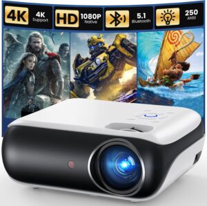 HAPPRUN Native 1080P Bluetooth Proj...