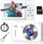 Digital Camera, 44MP Compact Camera, FHD 1080P Point and Shoot Digital Cameras with 16X Zoom, Face Detect, Smile Capture, Anti Shake, for Boys Girls Teens Gifts (White)