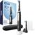 Oral-B iO Series 3 Limited Deep Clean Rechargeable Electric Toothbrush for Adults, Black, 3 Modes, Smart Pressure Sensor, Plaque Removal and Gum Care, 2 Replacement Brush Heads, Travel Case
