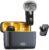 NPTCL 2 in 1 Wireless Lavalier Lapel Microphone for iPhone iPad Android