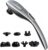 MEGAWISE Handheld Back Massager | Deep Tissue Percussion Massage for Back, Neck, Shoulders, Waist and Legs (Cordless Silver)