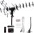 Five Star Outdoor Digital Amplified HDTV Antenna – up to 200 Mile Long Range,Directional 360 Degree Rotation,HD 4K 1080P FM, Supports 5 TVs Plus Installation Kit and Mounting Pole